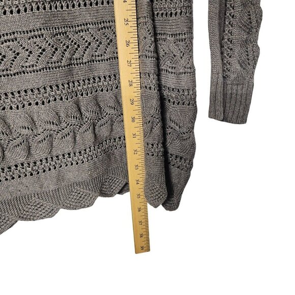 Sundance Womens Cable Open Knit Brown Sweater Dress‎ Silk Blend Unlined M - Picture 9 of 10